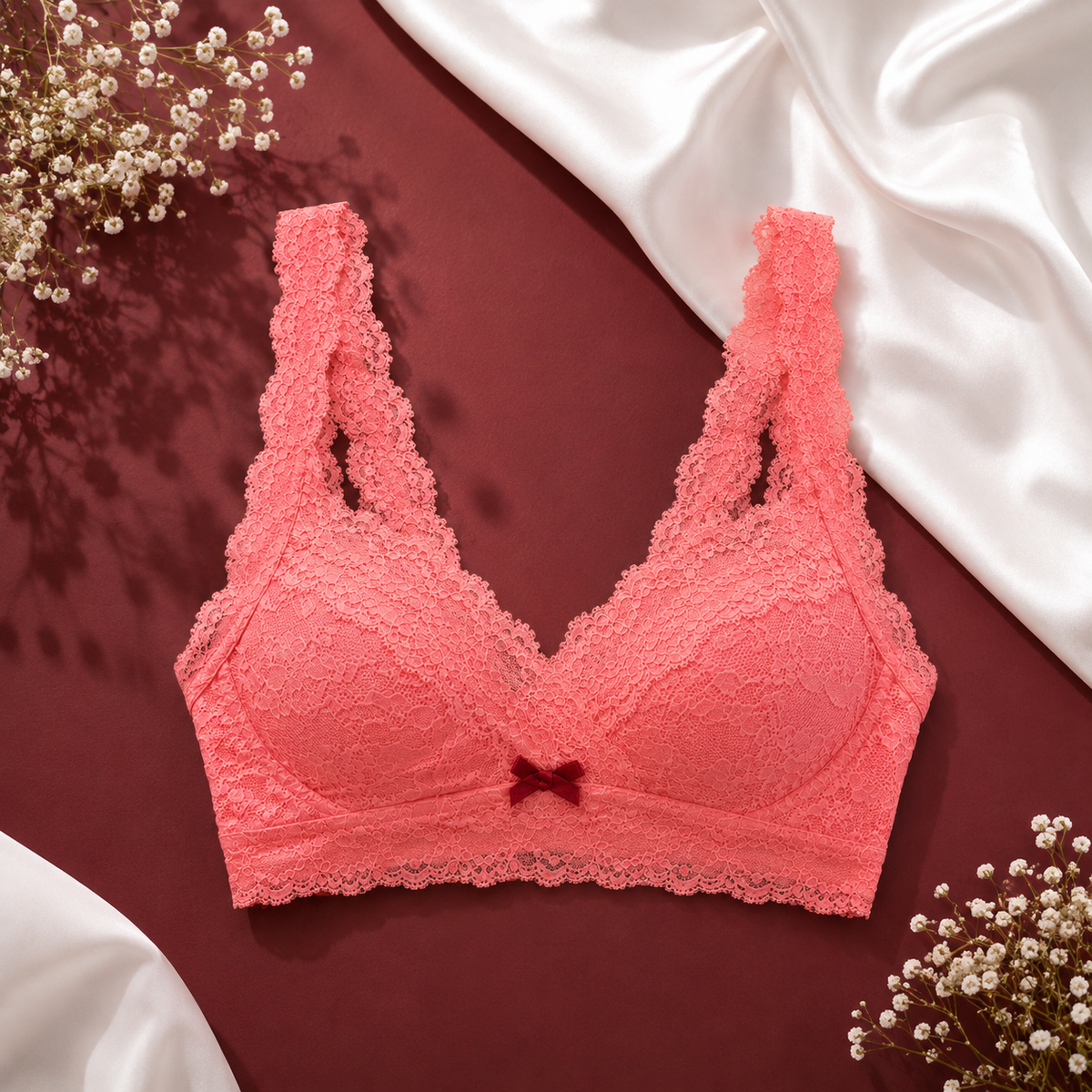 Coral Lace Bralette