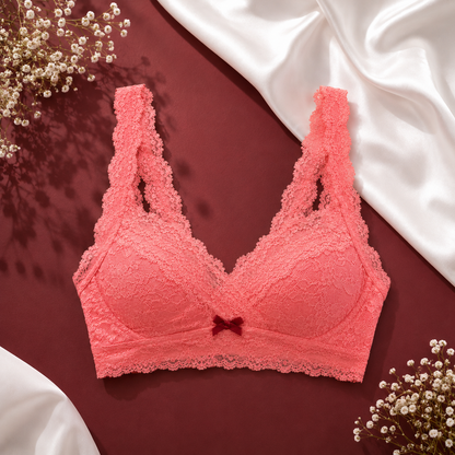 Coral Lace bra