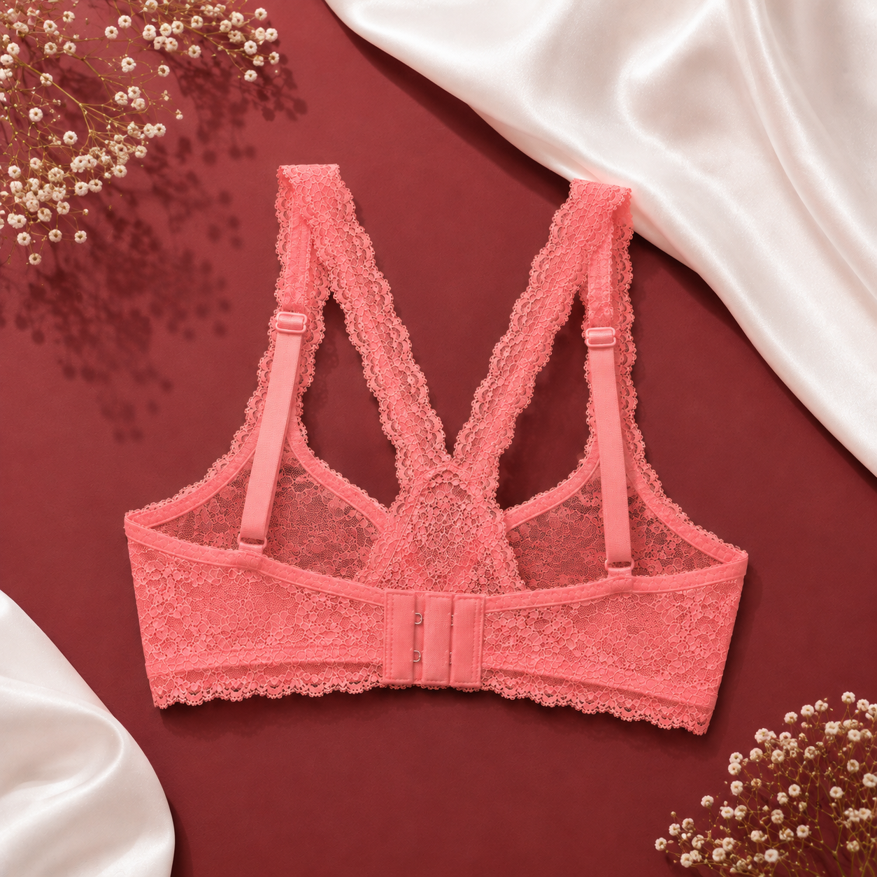 Coral Lace Bralette