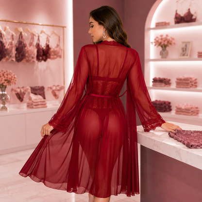 Elegant Lace Nightwear 2pc